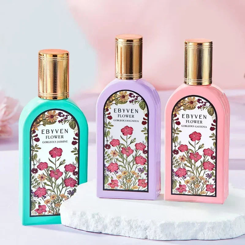Blushimmer women’s jasmine perfume and body spray with long-lasting, fresh floral scent and elegant packaging.