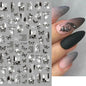 Elegant Butterfly Nail Manicure Stickers Blue Butterflies Leopard Retro Flowers Adhesive Decal Wedding Charm Manicure Tips