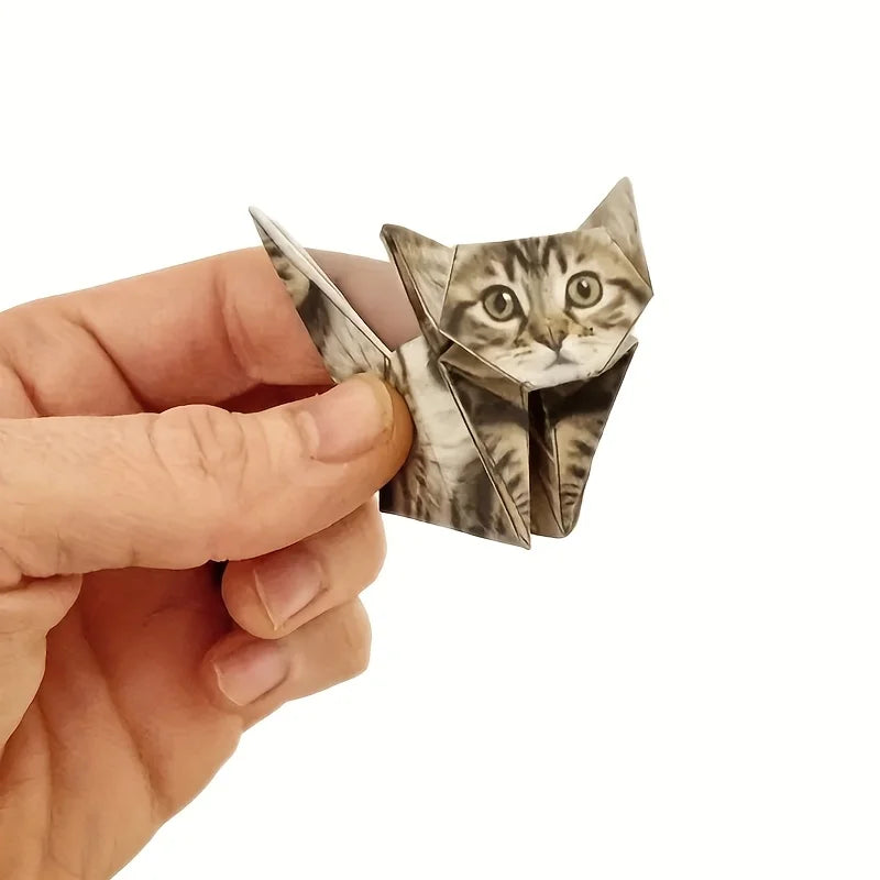 Paper Cats Origami Kit - Fold Your Own Cute pet, Perfect Gift for Cat Lovers, Handmade Paper Crafts, Ideal for Home Decor