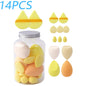 14PCS Makeup Sponge Set with Storage Jar Velvet Beauty Blenders Beauty Egg Powder Puffs Make Up Accessories Women Makeup Tools