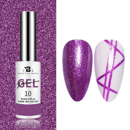 Blushimmer 5ML gold and silver metallic gel polish with chrome mirror finish, UV LED semi-permanent nail gel, super bright metallic effect