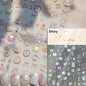 Brown 5D Japanese Kawaii bear nail art sticker by Blushimmer, self-adhesive cartoon animal decal for DIY nail decoration.