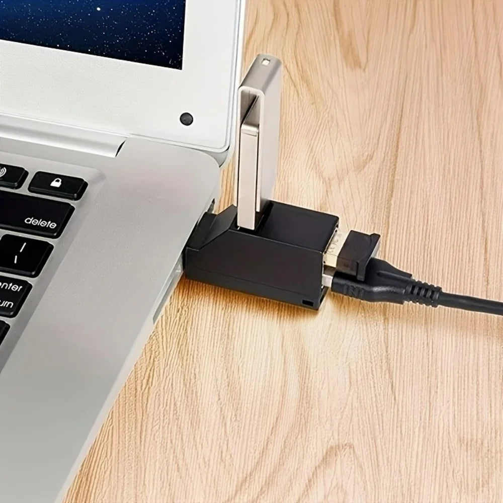 USB 3.0 2.0 Rotatable 3 Ports Hub Splitter,High Speed Data Transfer Multiple Expander for PC Computer Laptop MacBook Accessories