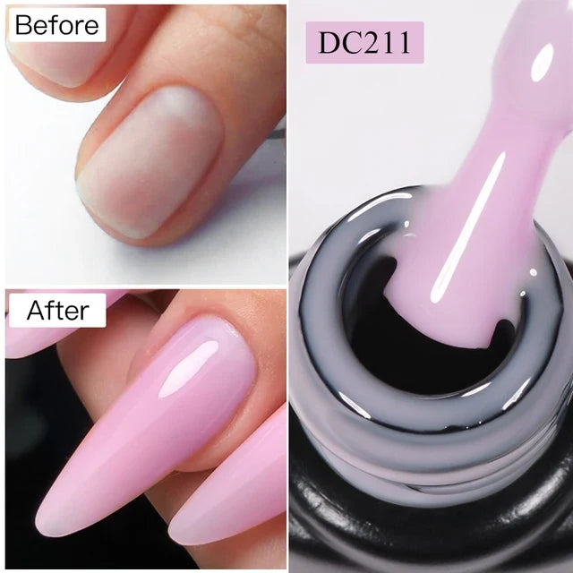 Blushimmer MTSSII 7ml transparent nude pink red gel for quick nail extension and building nail art, hard gel varnish for nails