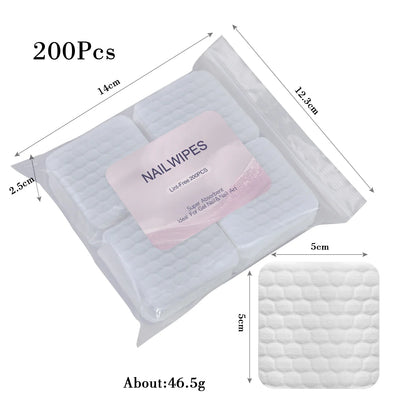 Blushimmer nail polish remover wipes and cleaning pads, non woven nail pads for women and girls, suitable for beauty salons.