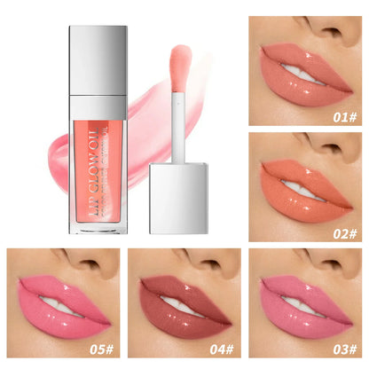 Blushimmer Crystal Jelly Lip Glow Oil in 8ml bottle, moisturizing and plumping clear lip gloss with a glossy finish.