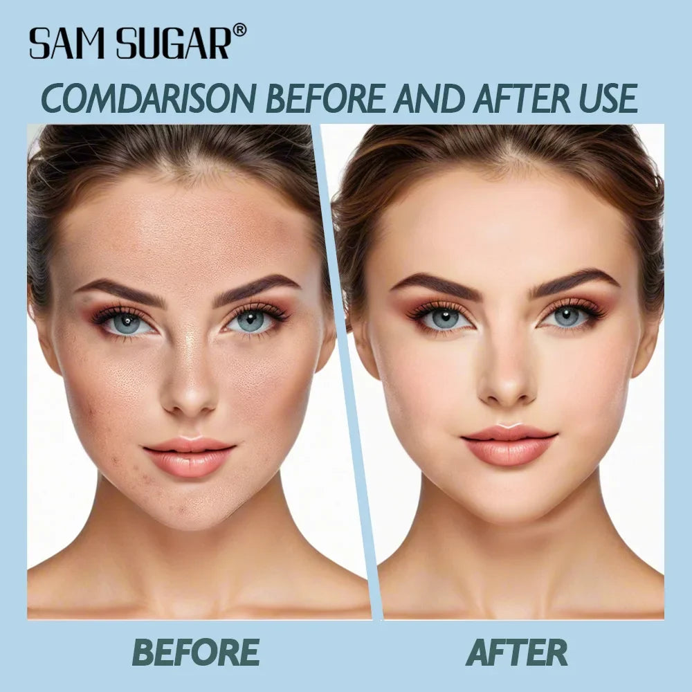 Blushimmer Sam Sugar Invisible Pore Primer with hydrating, lightweight formula, oil control, and brightening effects.