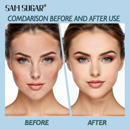Blushimmer Sam Sugar Invisible Pore Primer with hydrating, lightweight formula, oil control, and brightening effects.