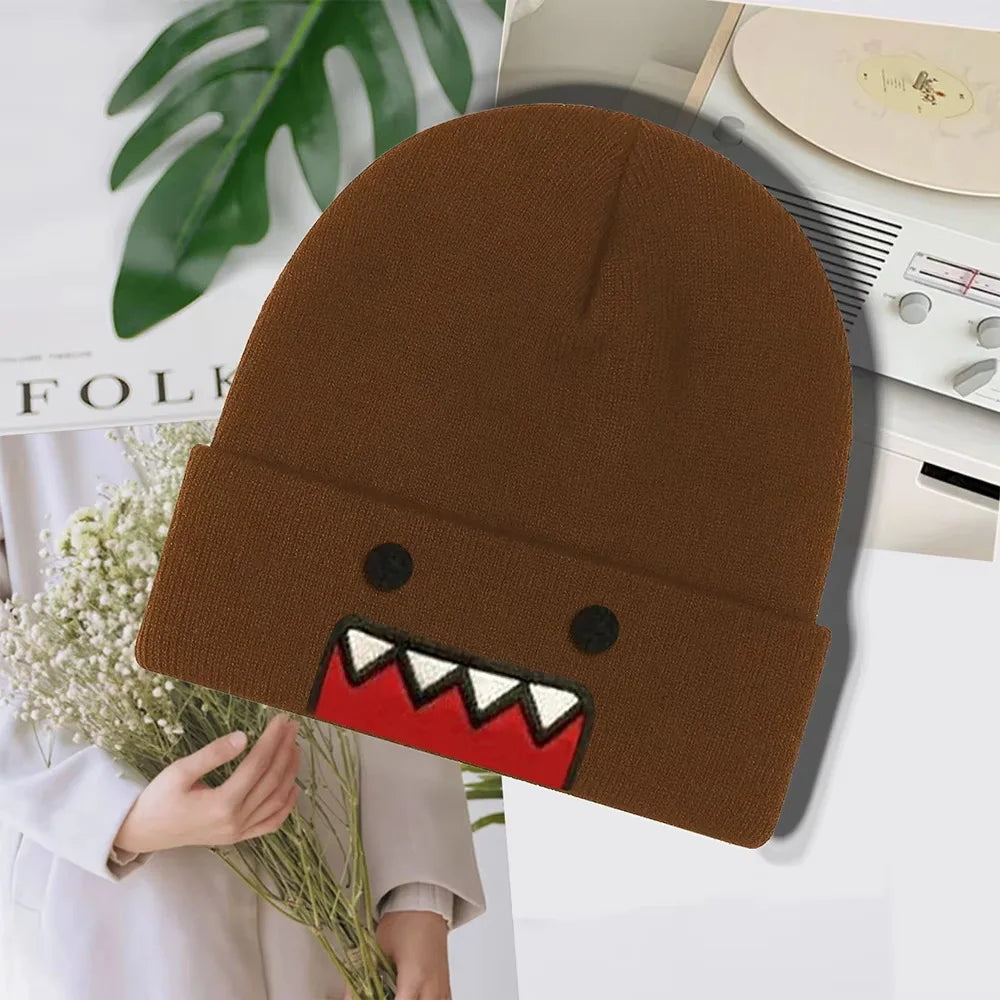 2025New Cartoon Embroidered Knitted Hat Autumn Winter Outdoor Warm Windproof Hip Hop Casual Trendy Style for Men Women