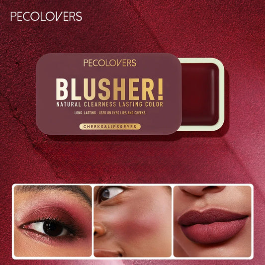 Blushimmer waterproof blush cream in soft pink shade, long-lasting face coloring makeup for natural, radiant cheeks.