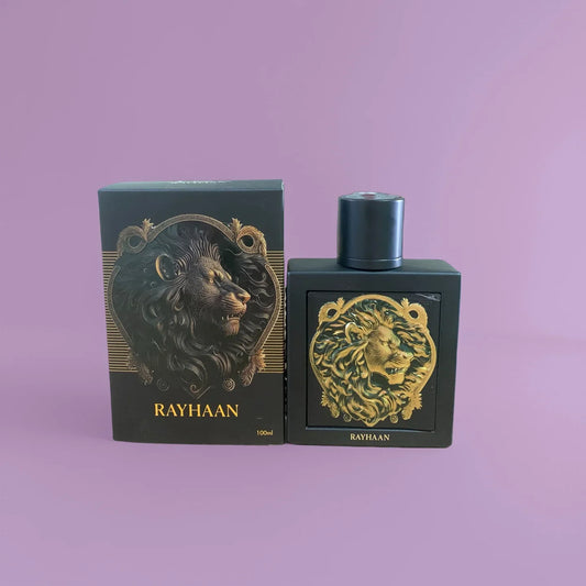 Blushimmer RAYHHA-Lion De Parfum 100ml bottle with elegant design, suitable for women and men, holiday gift fragrance.
