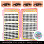 Blushimmer GROINNEYA eyelash clusters, 320 pcs natural volume extensions with mixed tray lashes for eyelash extension application