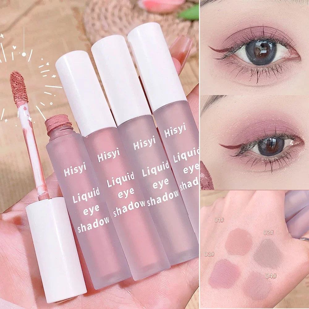 Low Saturation Matte Liquid Eye Shadow Blush Waterproof Easy To Color Brightening Natural Contouring Eyeshadow Pigment Makeup