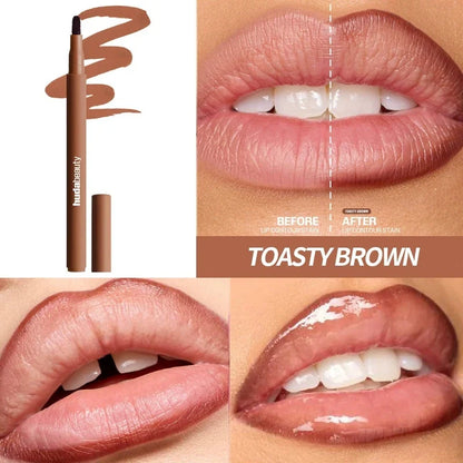 Huda Beauty Blush Filter soft glow liquid blush and shiny lip gloss in cotton candy and bubblegum shades, with a concealer and lipstick.