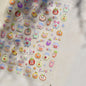 Close-up of Blushimmer cherry-shaped 5D nail art stickers with shiny rhinestones, perfect for DIY manicure decoration.