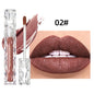 Blushimmer QIBEST 10-color matte and shiny glitter liquid lipstick with diamond waterproof, long-lasting lip gloss for women.