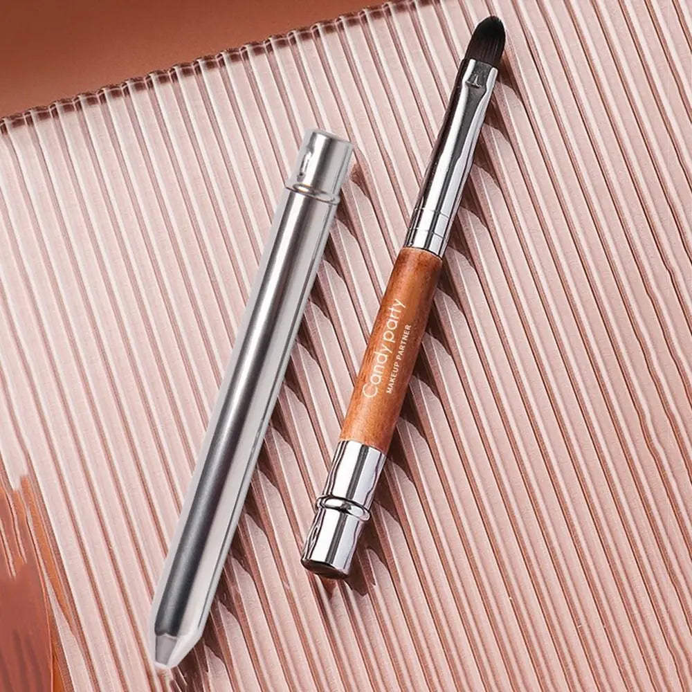 Beauty Lady Lip Gloss Brush Makeup Brush Metal Handle with Protect Cap Cosmetic Brush Lipstick Brush Concealer Brush Lip Brush