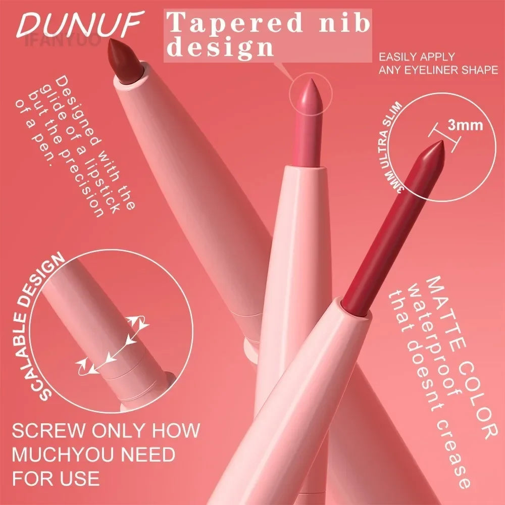 Blushimmer tapered lip liner pencil in natural nude brown with long-lasting, waterproof, matte finish for precise lip makeup.