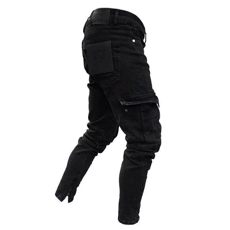 Men s Stylish Cargo Jeans with  Fit Design and Multiple Pockets for Spring and Summer Streetwear Fashion