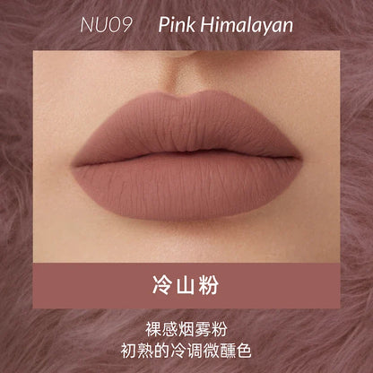 Blushimmer Kaleidos Lipstick Lip Cream in matte velvet nude, waterproof long-lasting lip stain with a smooth, creamy texture.