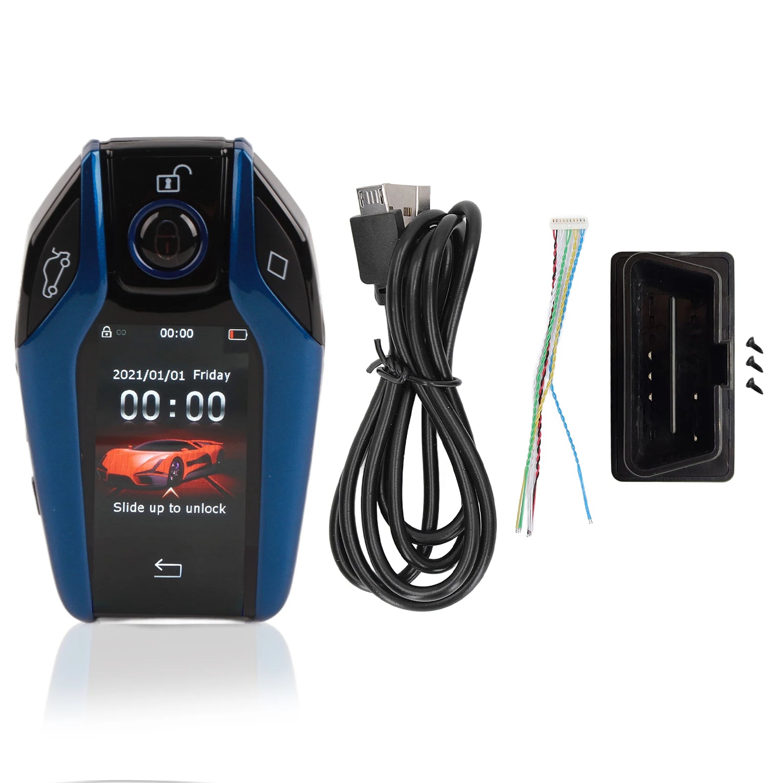 Car Smart Key, Universal TK800+ LCD Touch Screen Smart Key Remote Keyless Entry for All Start Stop Engine Button Models