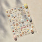 Brown 5D Japanese Kawaii Bear nail art sticker by Blushimmer, self-adhesive cartoon animal decals for DIY nail decoration.
