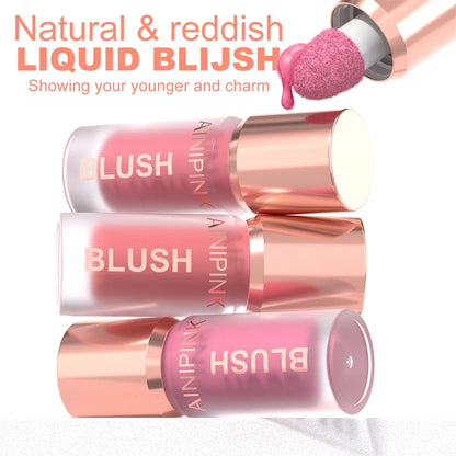 Blushimmer matte liquid blush cheek tint with high pigmentation, long-lasting, transfer-proof, natural flush, multi-use for cheeks.