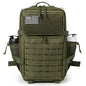 Men's 45L tactical backpack by Adventure Club Store with double cup holders, ideal for hunting, camping, hiking, and outdoor survival.