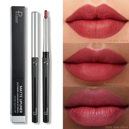 Blushimmer 17-color portable matte lipstick pencil with waterproof, moisturizing formula, long-lasting lip liner for women
