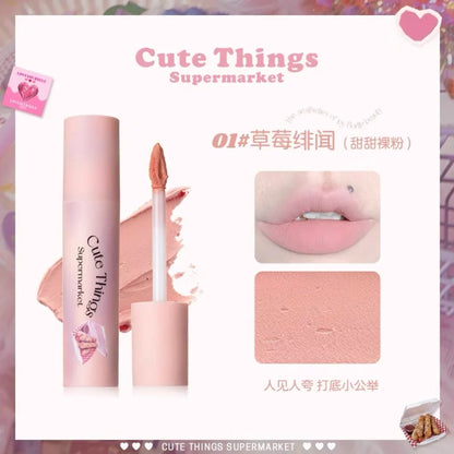 FLORTTE Meria Lipstick Cream Daily Lip Base Mud Glaze Floria Matte Concealer Cover Lip Color Natural