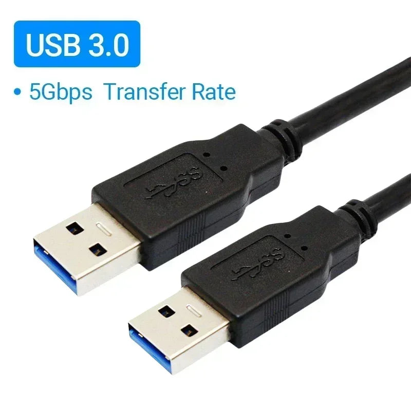 USB 3.0 A to USB A Male Extension Cable Double End USB Cord For Hard Drive DVD Player Laptop Cooler High-Speed Data Transmission