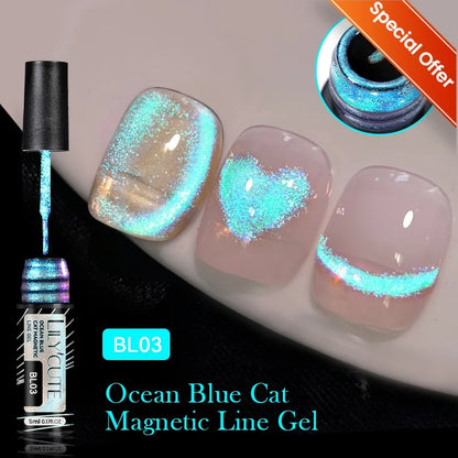 Colorful LILYCUTE 7ML gel nail polish bottles by Blushimmer, showcasing 129 vibrant shades for long-lasting manicures and nail art.