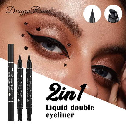Blushimmer Dragon Ranee double-head star seal waterproof eyeliner with plum embellishments, designed for precise, non-smudging eye looks.
