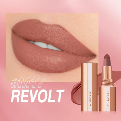 Blushimmer O.TWO.O matte lipstick lip tint in various shades, waterproof, long-lasting, highly pigmented, smooth velvet finish
