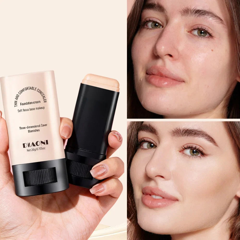 Lazy Foundation Stick, Natural, Hydrated and Refreshing, Light Makeup, Non-drying Concealer Foundation Stick