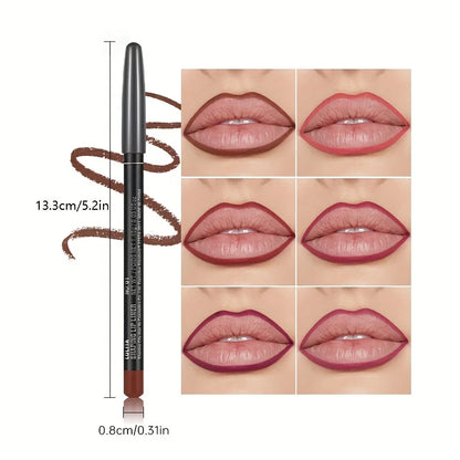 Velvet matte waterproof lip liner by Blushimmer, long-lasting lip pencil for smooth lip contour and makeup application.