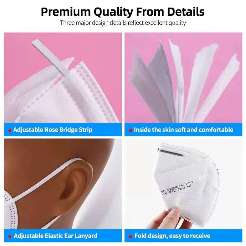 10-100Pcs Adult FFP2 Masks CE Approved 5Layers KN95 mascarillas fpp2 Security Protection Mask Adult Face Masque ffp2