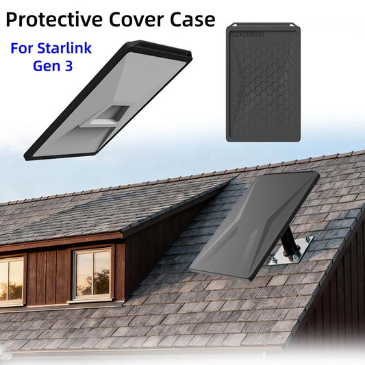 Protective Cover Case for Starlink Gen 3 Accessories Portable Case for Satellite Dish Silicone Protective Waterproof Resistant