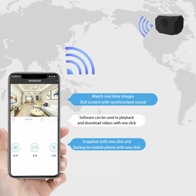 4K HD WiFi Security Camera Indoor Wireless Mini Home IP Camera APP Remote Monitor Night Vision Motion Detection 2 Way Audio