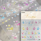 Colorful Cat's Eye 5D gradient European love heart gem nail art stickers with geometric wing designs for manicure decoration by Blushimmer