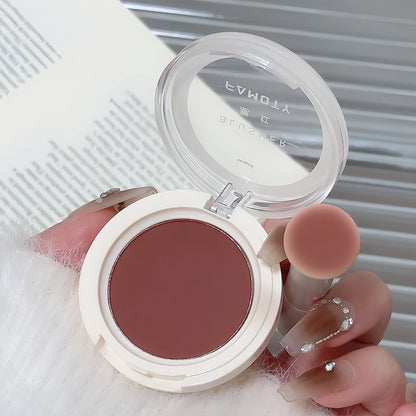 2024 Monochrome Face Blush Palette Longlasting Waterproof Pressed Powder Matte Blush for Contouring Cheeks Travel Cosmetics