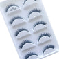 Set of 5 pairs of natural 3D mink false eyelashes by Blushimmer, featuring fluffy, full lashes ideal for makeup and beauty looks.