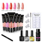 Blushimmer Limegirl 15ml extension nail gel set with 6W LED lamp, nail molds, and tools for quick full manicure extensions