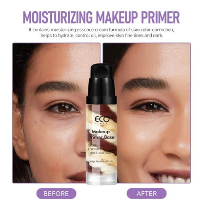 Blushimmer 2-pack 40g radiant makeup primer with moisturizing, pore covering, and skin tone evening properties in sleek tubes
