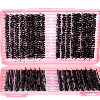 Eyelash Cluster DIY Eyelash Extension Kit with Tweezers Bond and Seal Reusable Single Eyelashes Festival Gift Eye Makeup