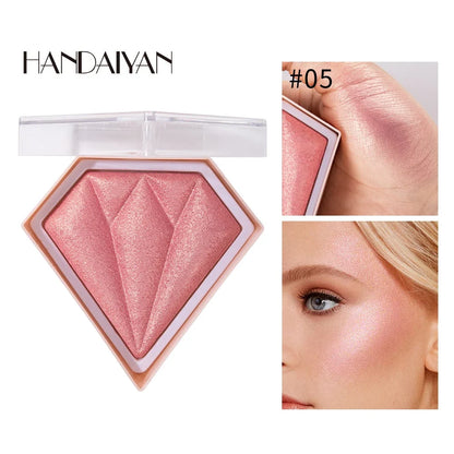 Natural Diamond Highlighter Powder 5 Color Shimmer Contour Nose Shadow Brightening Face Makeup Cosmetics Palette