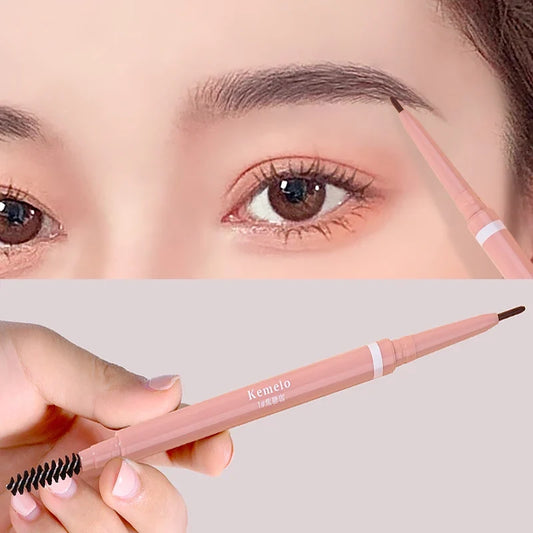 Blushimmer 1.5mm ultra fine double-ended eyebrow pencil with natural waterproof ink and automatic rotation for precise makeup.