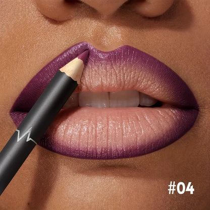 Blushimmer waterproof matte lipliner pencil in red, showing the long-lasting, moisturizing lipstick with a smooth contour finish.