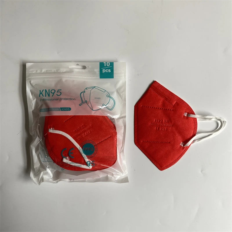 10-200pcs FPP2 Masks Black FFP2 Masks CE Approved ffp2mask Adult 12 Colors Adult Face Mask Dustproof Respirator KN95 Facemask