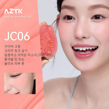 Blushimmer AZTK liquid blush in JC04 shade, featuring a moisturizing, long-lasting cheek makeup with a smooth, natural finish.